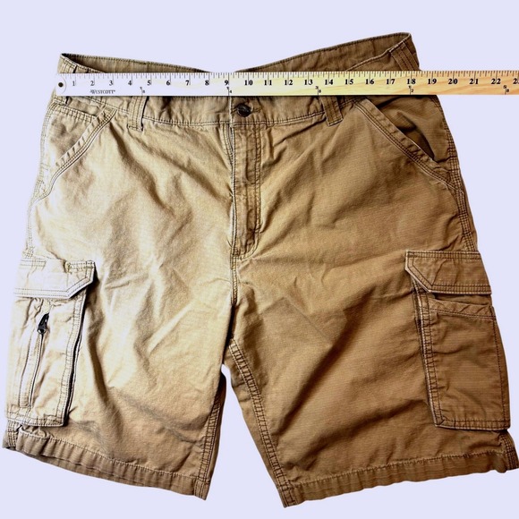Carhartt Mens Tan Relaxed Fit Cargo Shorts Size 40 Force Cotton Blend - Picture 4 of 9